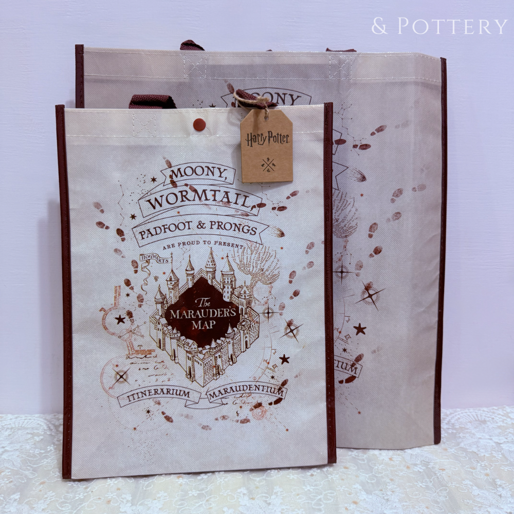 🔥現貨⚡哈利波特影城 劫盜地圖環保購物袋 手提袋 收納袋 Harry Potter-細節圖5