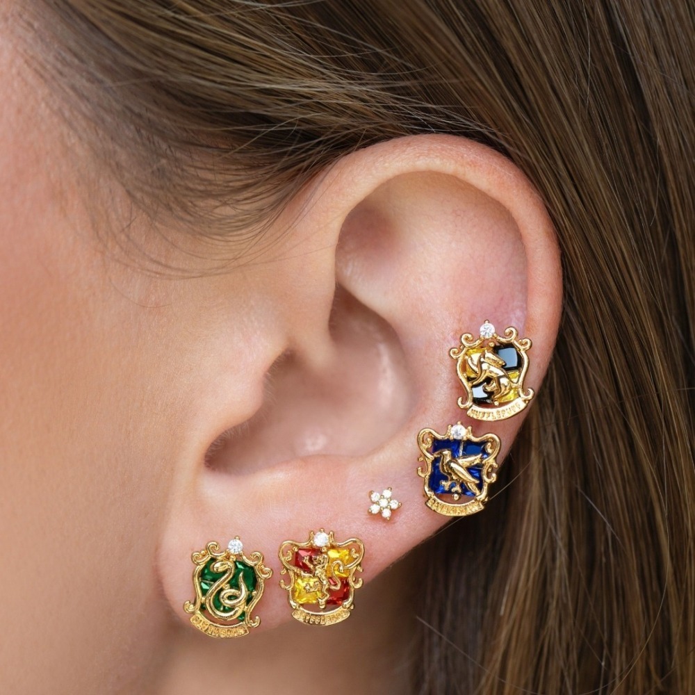 Harry Potter × Girls Crew 葛來分多學院象徵針式耳環四件組 哈利波特聯名耳釘 🇺🇸北美限定-細節圖9
