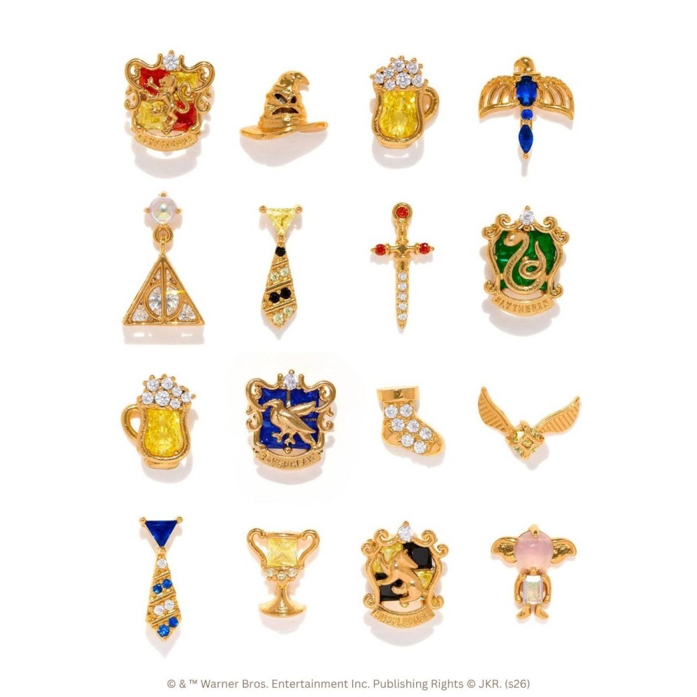 Harry Potter × Girls Crew 葛來分多學院象徵針式耳環四件組 哈利波特聯名耳釘 🇺🇸北美限定-細節圖10