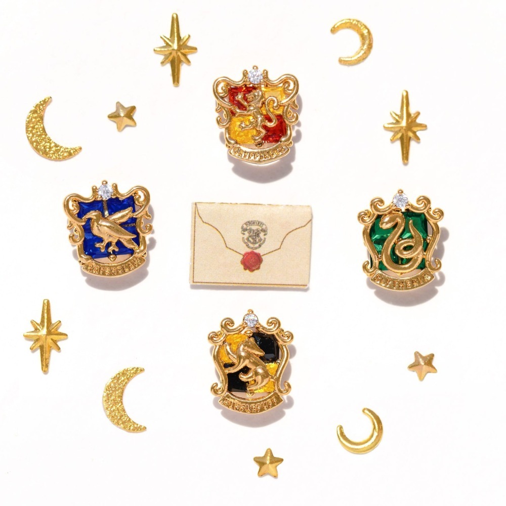 Harry Potter × Girls Crew 葛來分多學院象徵針式耳環四件組 哈利波特聯名耳釘 🇺🇸北美限定-細節圖11