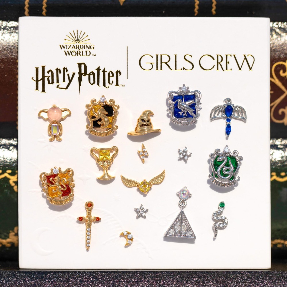 Harry Potter × Girls Crew 針式耳環四件組-赫夫帕夫學院象徵 哈利波特聯名耳釘 🇺🇸北美限定-細節圖11