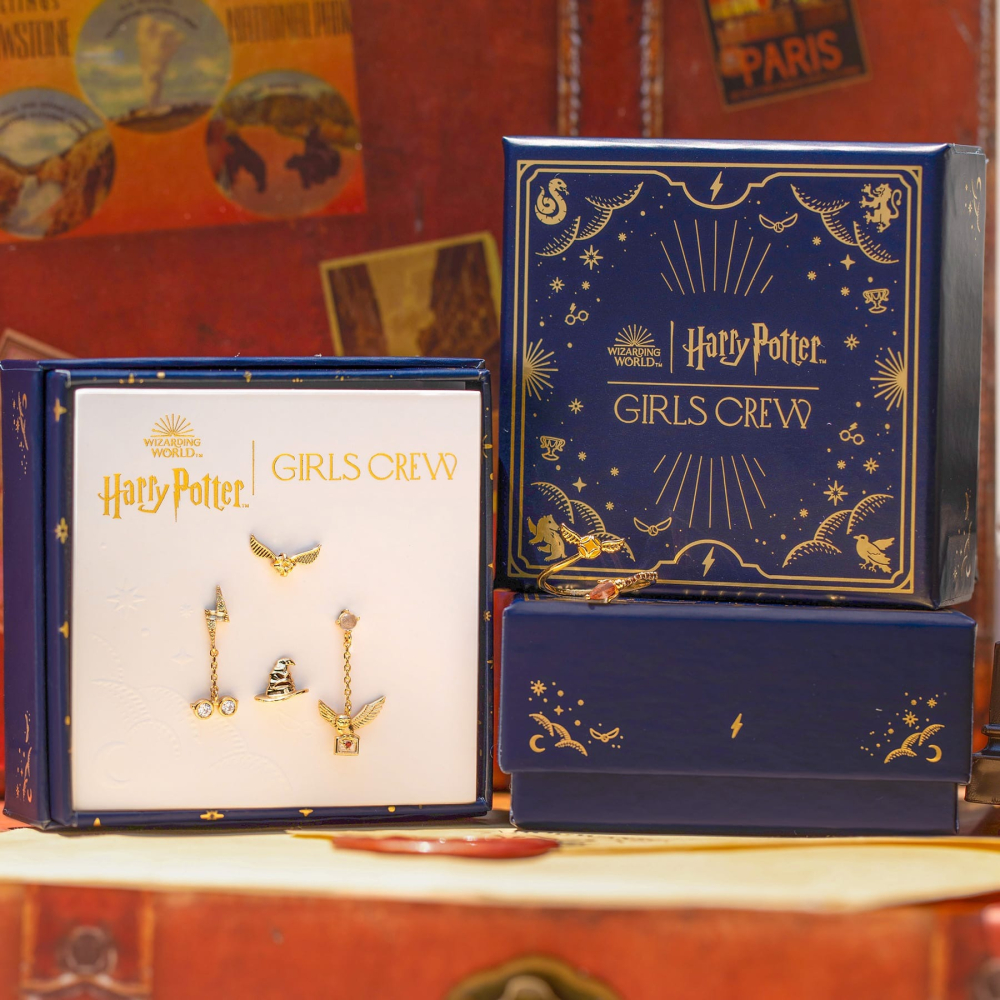 Harry Potter × Girls Crew 針式耳環四件組-重返霍格沃茲 哈利波特聯名耳釘 🇺🇸北美限定-細節圖2