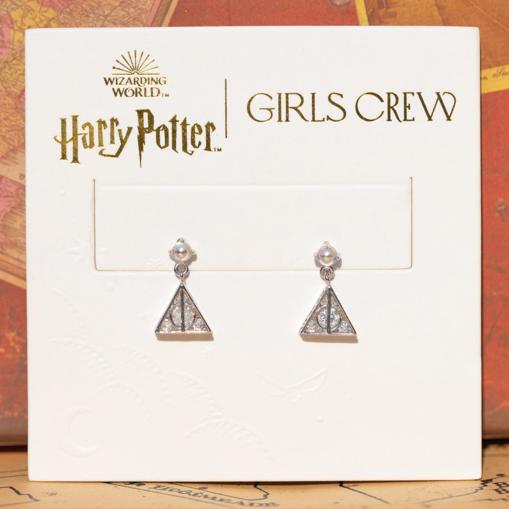 Harry Potter × Girls Crew 死神聖物標誌針式耳環 哈利波特聯名耳釘 🇺🇸北美限定-細節圖3