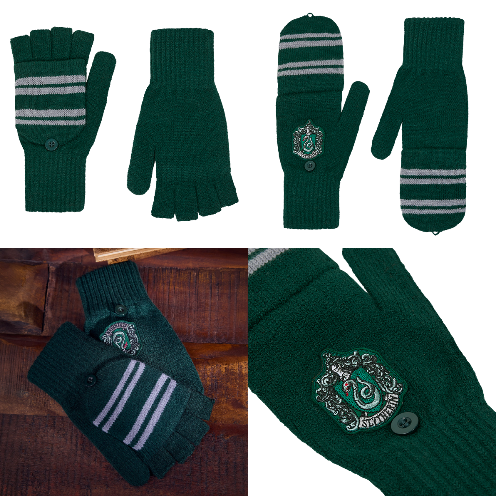⚡哈利波特影城 學院徽章針織翻蓋半指手套 Harry Potter 哈利波特周邊 霍格華茲-規格圖5