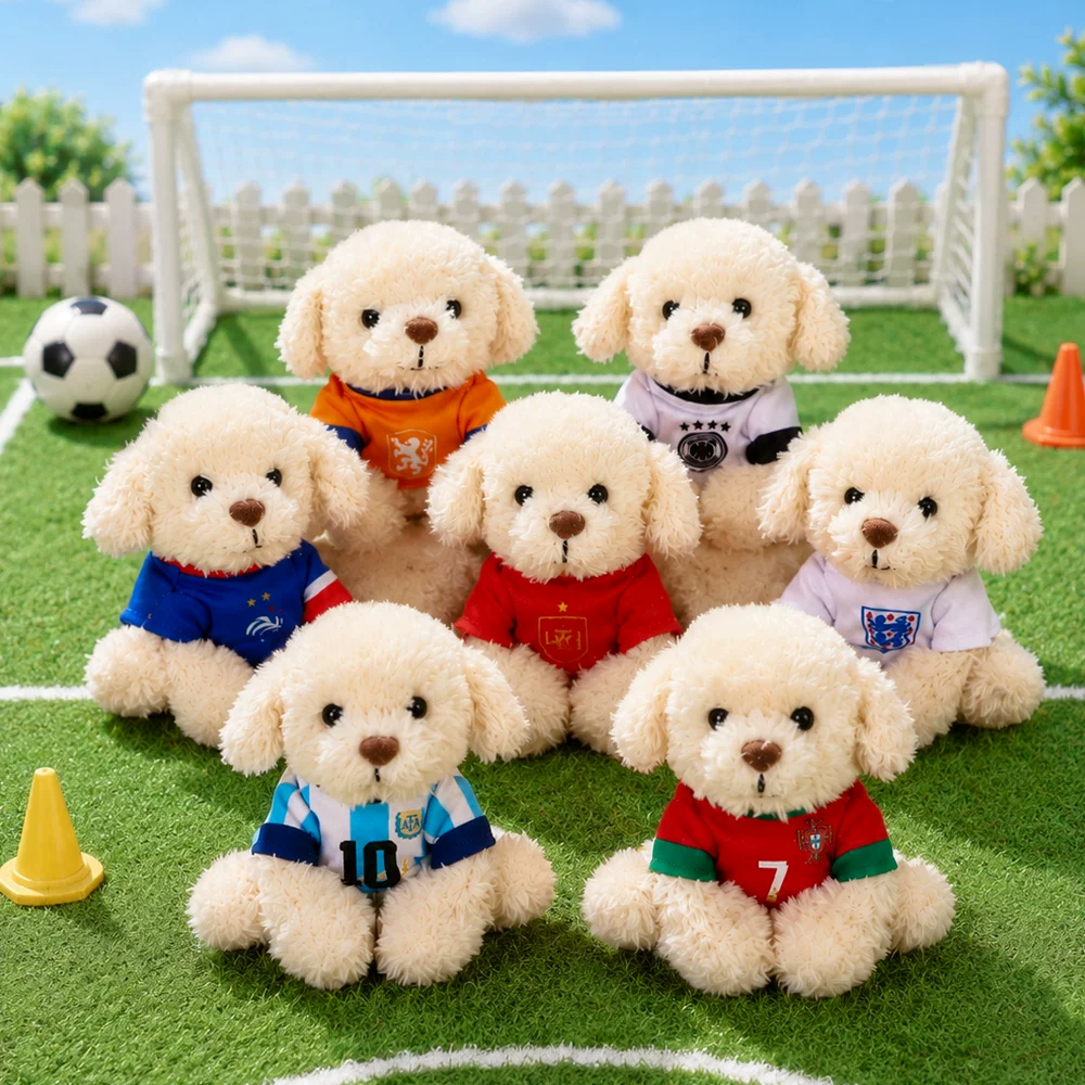 FanTown × FIFA世界盃 國家隊球衣小狗毛絨吊飾  西班牙｜法國｜阿根廷｜英格蘭｜荷蘭｜葡萄牙｜德國-細節圖2