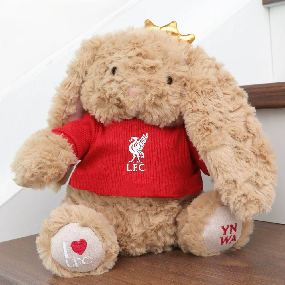 FanTown × 利物浦足球俱樂部 隊徽垂耳兔玩偶｜Liverpool 利物浦 紅軍 英超 足球 長耳兔娃娃-細節圖2