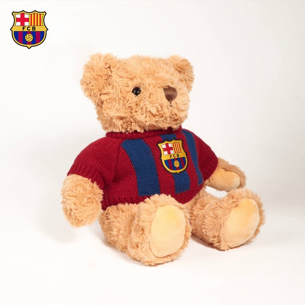 FanTown × 巴塞隆納足球俱樂部 隊徽毛衣泰迪熊玩偶｜FC Barcelona 巴薩 西甲 足球-細節圖4
