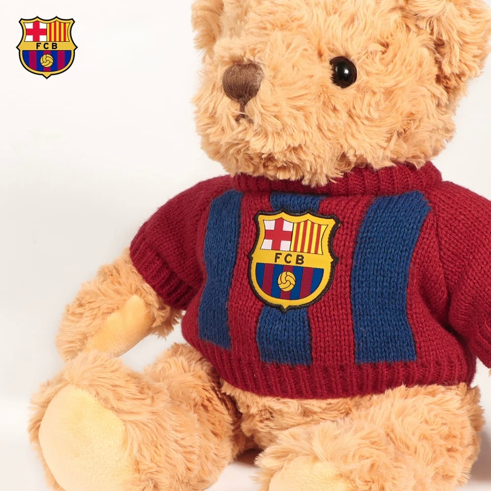 FanTown × 巴塞隆納足球俱樂部 隊徽毛衣泰迪熊玩偶｜FC Barcelona 巴薩 西甲 足球-細節圖5