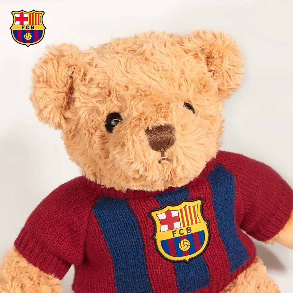 FanTown × 巴塞隆納足球俱樂部 隊徽毛衣泰迪熊玩偶｜FC Barcelona 巴薩 西甲 足球-細節圖6
