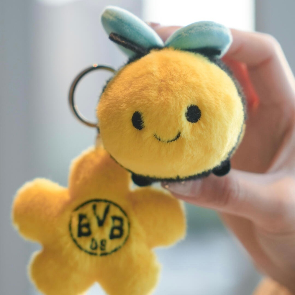 FanTown × 多特蒙德足球俱樂部 BVB小蜜蜂吊飾玩偶｜Borussia Dortmund 足球 絨毛娃娃-細節圖7
