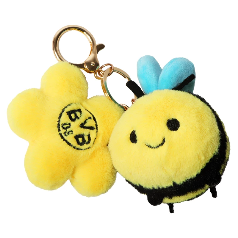 FanTown × 多特蒙德足球俱樂部 BVB小蜜蜂吊飾玩偶｜Borussia Dortmund 足球 絨毛娃娃-細節圖8