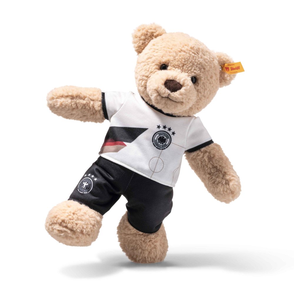 Steiff x 德國國家足球隊 Ben 本泰迪熊玩偶 2026｜DFB 德國金耳釦泰迪熊 足球 絨毛娃娃-細節圖5