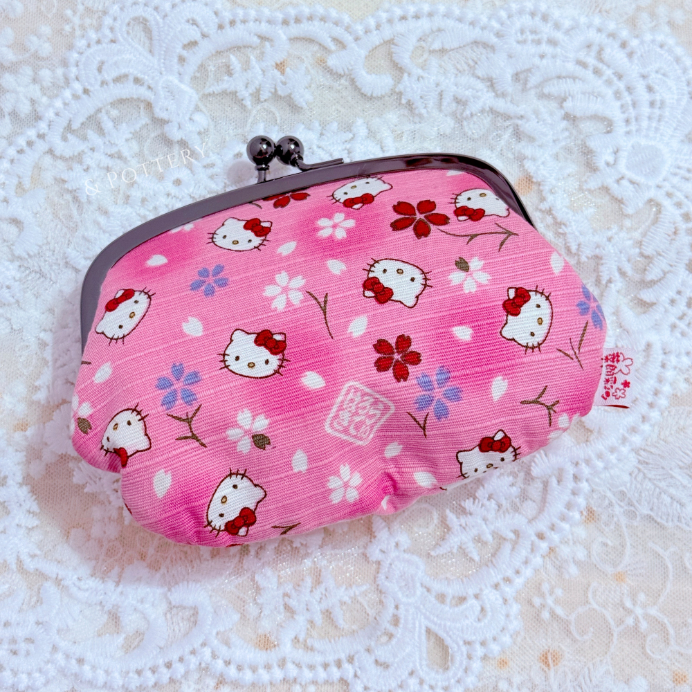 🔥現貨 🇯🇵日本 Hello Kitty 葉朗彩彩和風口金包 零錢包 收納包 凱蒂貓 三麗鷗 Sanrio 日本製-細節圖2