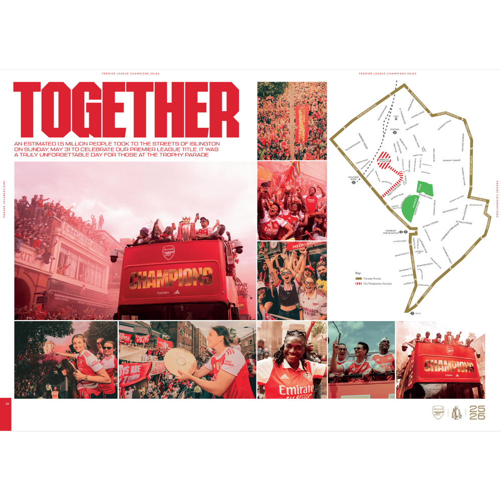 🇬🇧英國 兵工廠 25/26 英超聯賽冠軍官方紀念冊｜Arsenal 兵工廠足球俱樂部 槍手 阿森納 英超 足球-細節圖3