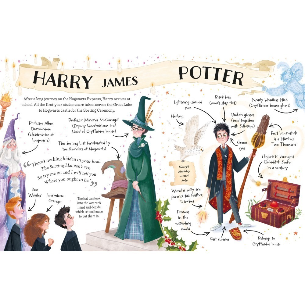 📔哈利波特 口袋波特：角色迷你指南+托特包【英文版】精裝書 Pocket Potters Harry 魔法口袋書-細節圖7