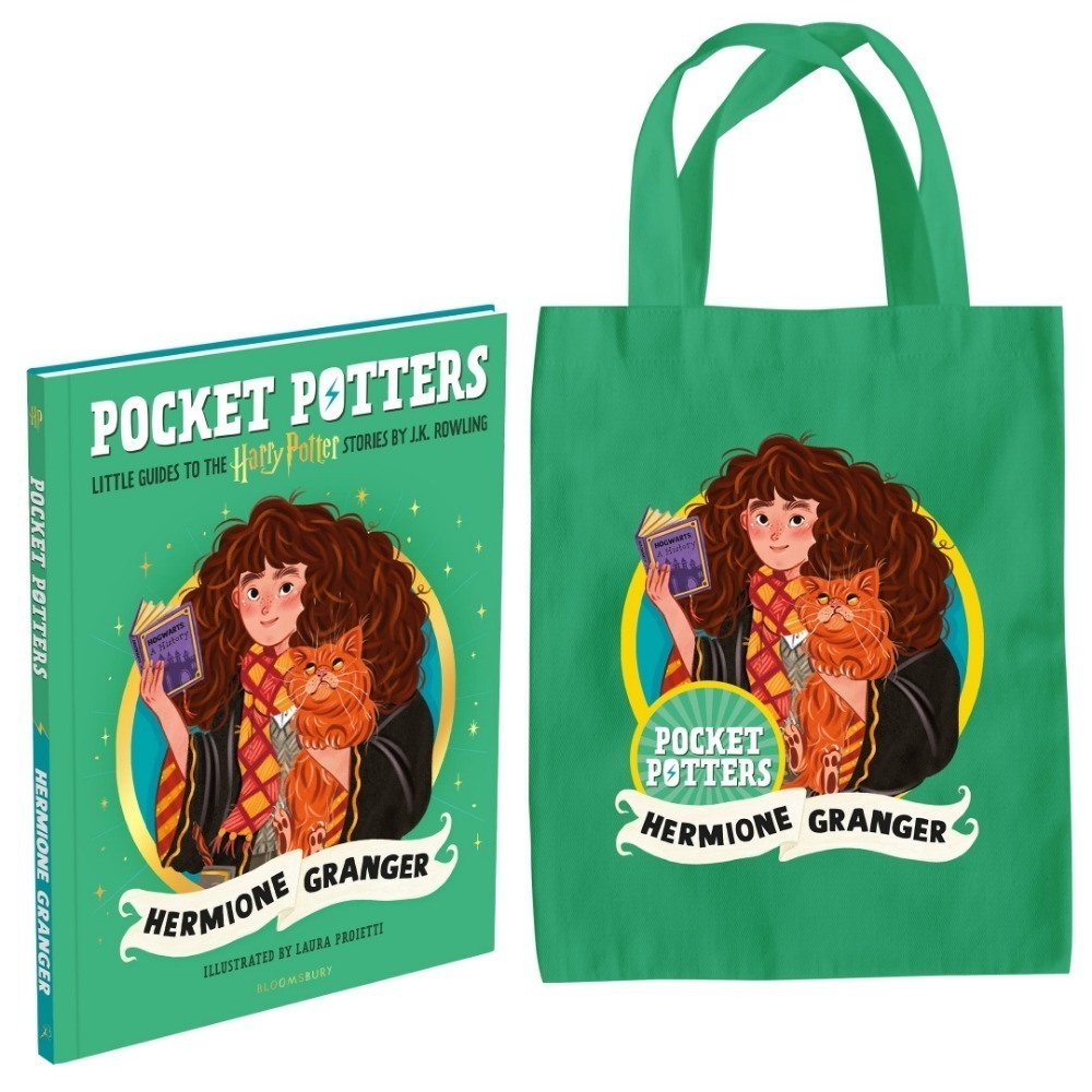 📔哈利波特 口袋波特：角色迷你指南+托特包【英文版】精裝書 Pocket Potters Harry 魔法口袋書-妙麗·格蘭傑