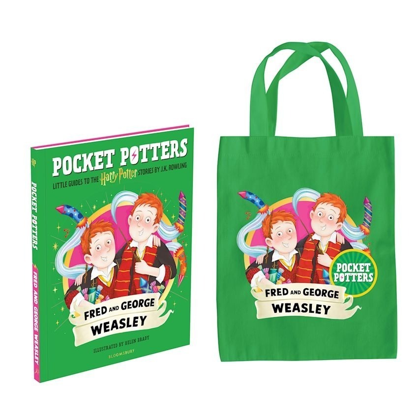 📔哈利波特 口袋波特：角色迷你指南+托特包【英文版】精裝書 Pocket Potters Harry 魔法口袋書-弗雷 & 喬治·衛斯理