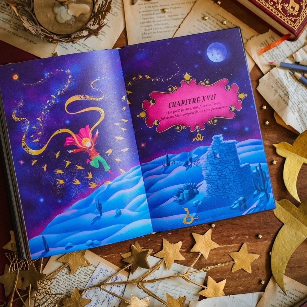 📔 MinaLima 互動機關書 小王子【英文&法文版】精裝書 The Little Prince 聖修伯里-細節圖2