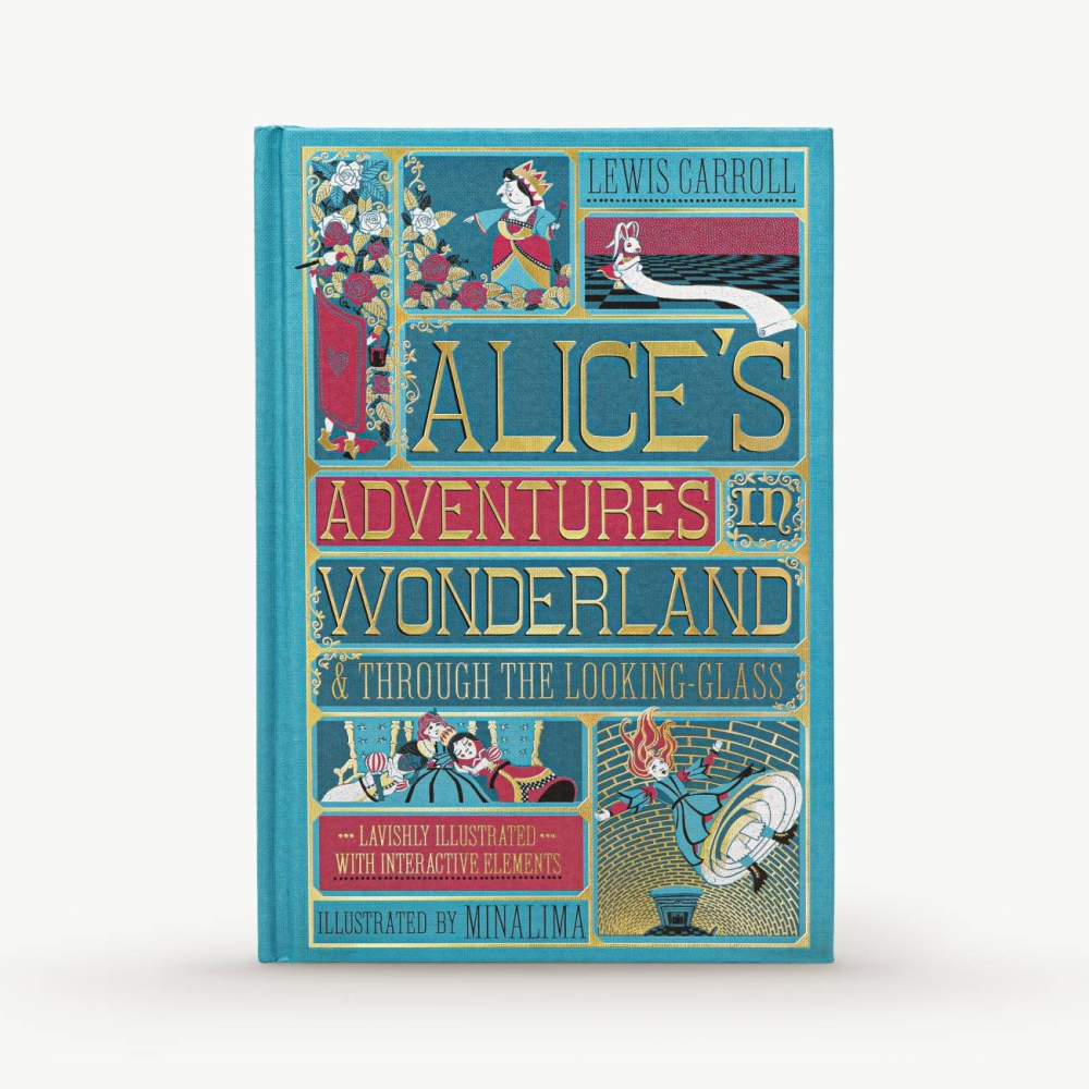 📔 MinaLima 互動機關書 愛麗絲夢遊仙境與鏡中奇遇【英文版】精裝書 Alice’s Adventures