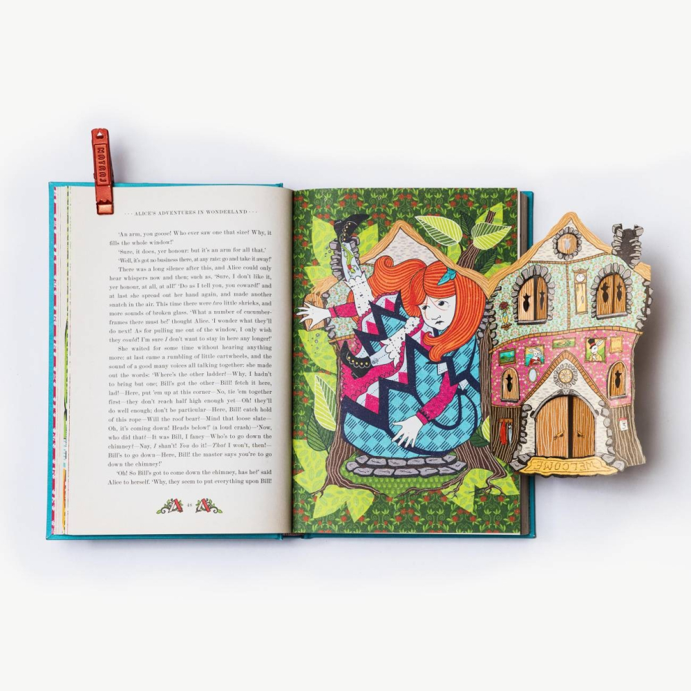 📔 MinaLima 互動機關書 愛麗絲夢遊仙境與鏡中奇遇【英文版】精裝書 Alice’s Adventures-細節圖3