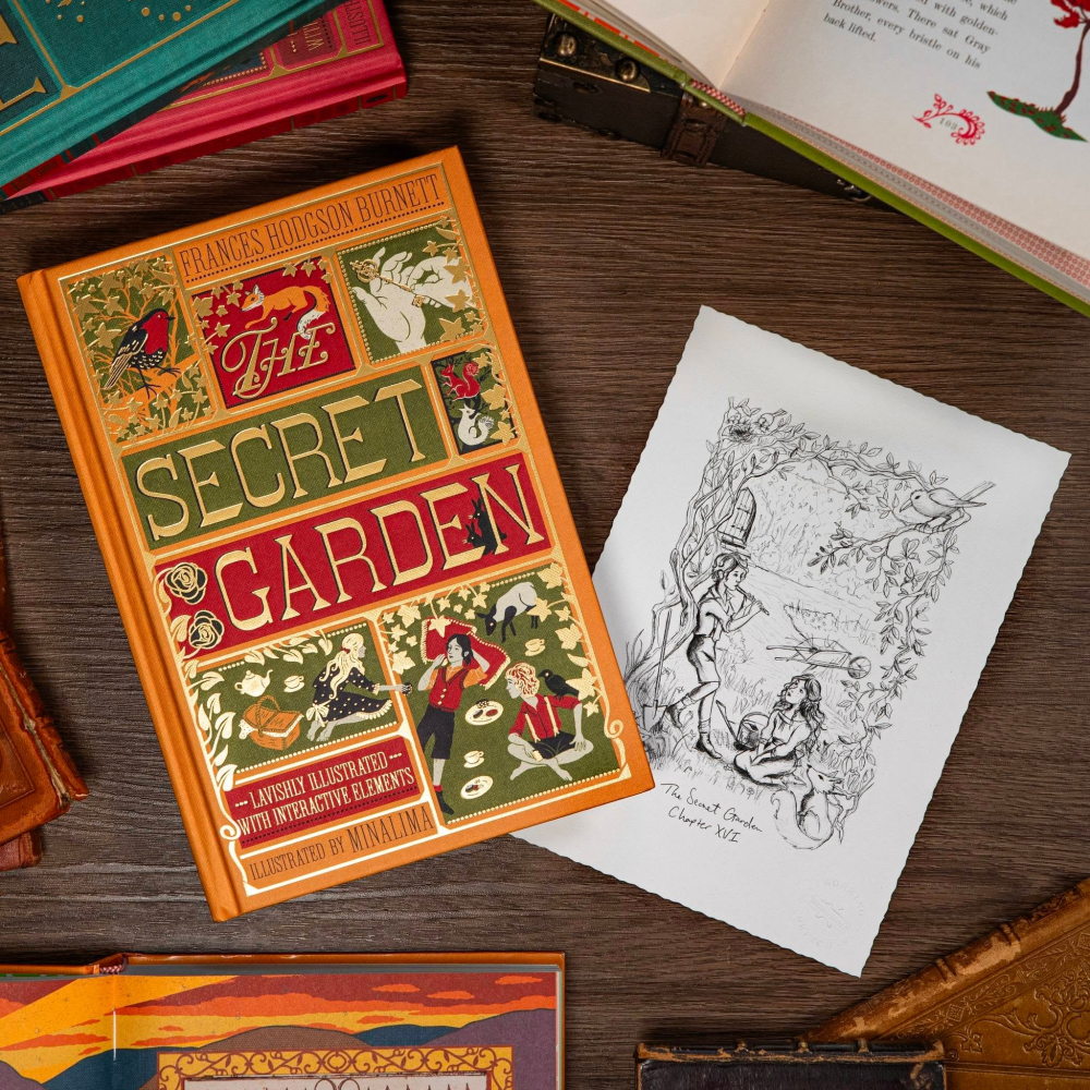 📔 MinaLima 互動機關書 秘密花園【英文版】精裝書 The Secret Garden 法蘭西絲‧霍森‧柏內特