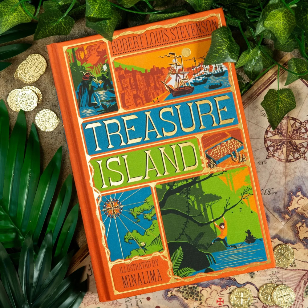 📔 MinaLima 互動機關書 金銀島【英文版】精裝書 Treasure Island Robert Louis
