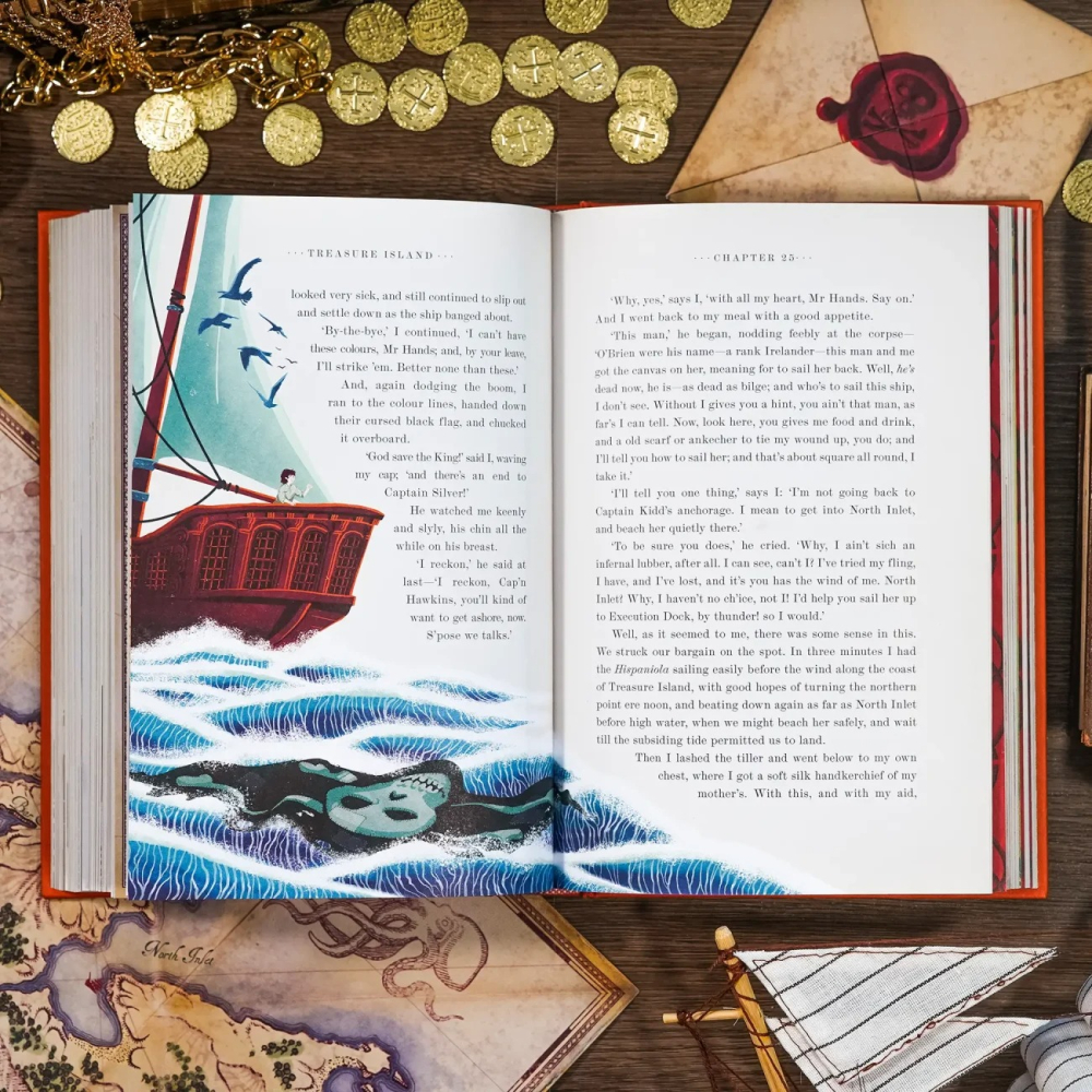 📔 MinaLima 互動機關書 金銀島【英文版】精裝書 Treasure Island Robert Louis-細節圖6