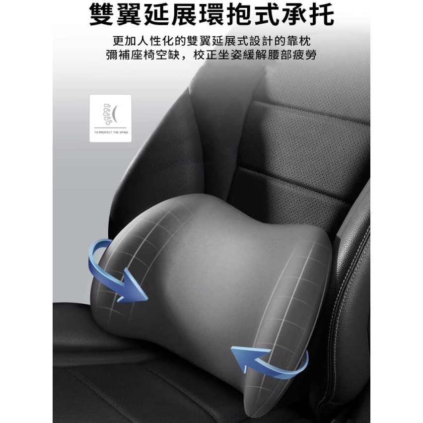 汽車頭枕+腰靠+隔熱前檔遮陽罩-細節圖2