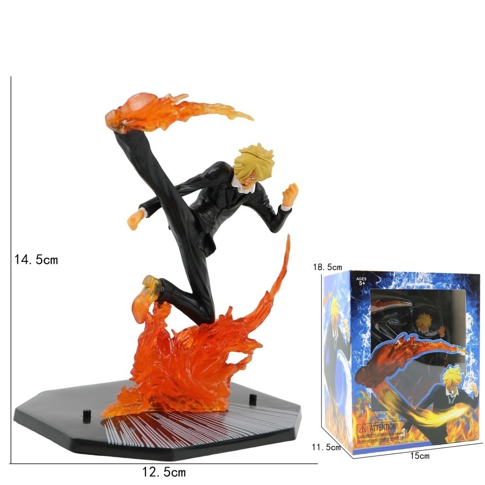 (現貨)海賊王公仔盒裝 魯夫 艾斯 索隆 香吉士 蛋糕裝飾 公仔收藏 車載擺件 實心PVC-細節圖4