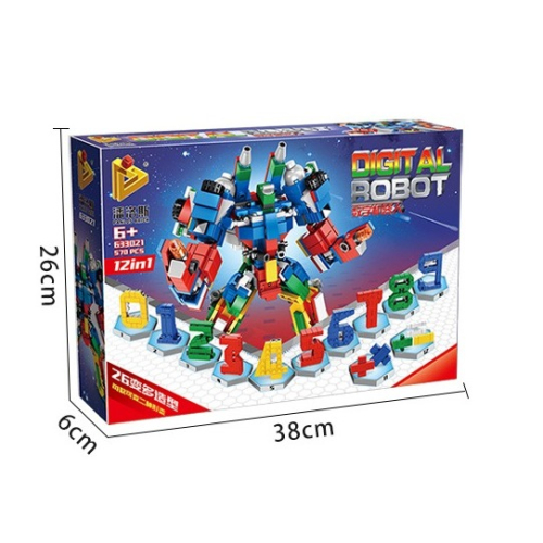 (現貨)633021 潘洛斯積木 兼容樂高 12合1拼裝小顆粒積木 兒童DIY玩具 數字機器人
