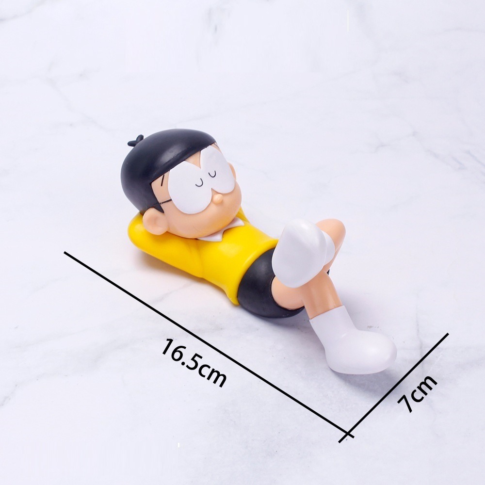 【現貨】哆啦A夢 睡覺大雄 公仔 蛋糕裝飾 公仔收藏 車載擺件-細節圖2