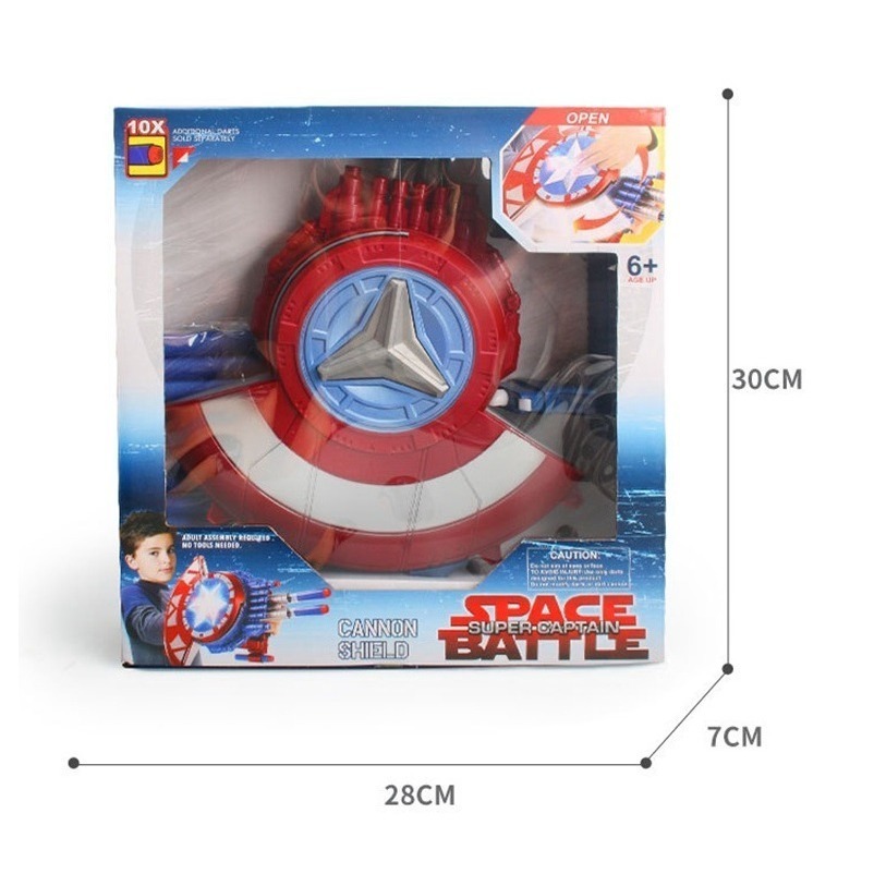(現貨)美國隊長盾牌發射器 彈射盾牌 兒童彈射玩具 軟彈發射器 復仇者聯盟玩具 發射玩具 漫威英雄玩具 軟彈玩具-細節圖5