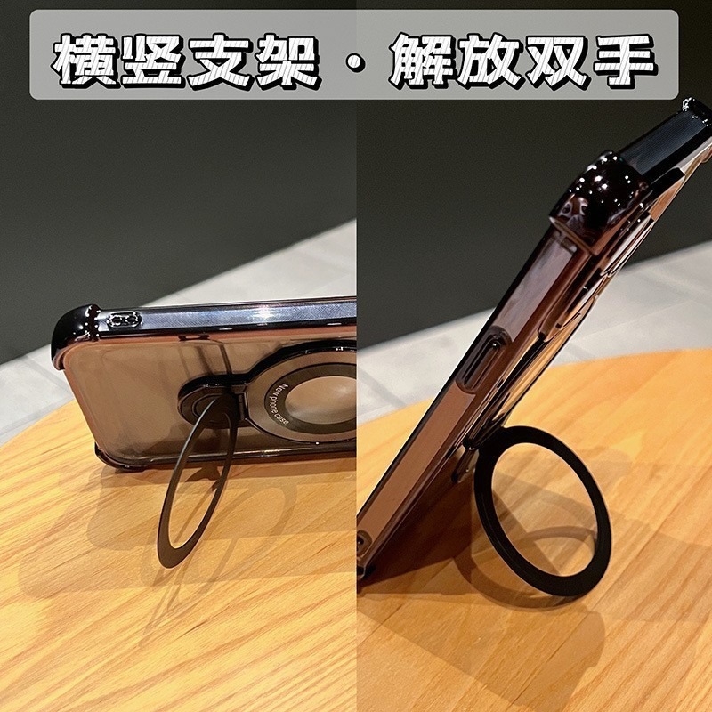 【現貨】適用iphone15 pro 氣囊支架磁吸太空殼蘋果 保護套-細節圖4