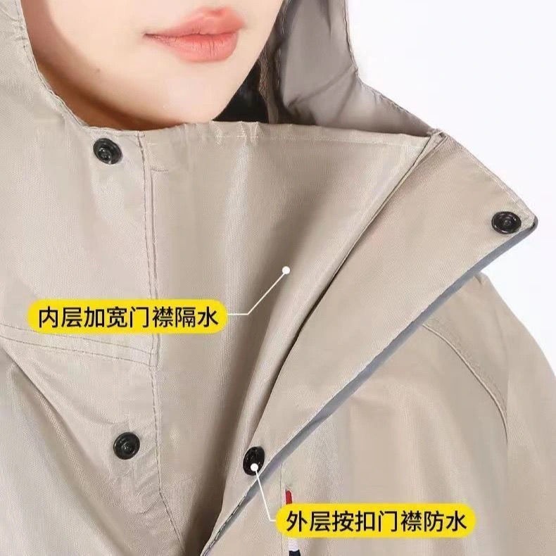 【現貨】全新升級 帶袖加長款雨衣 牛津布 時尚高機能風雨衣 一件式雨衣 男女同款-細節圖5