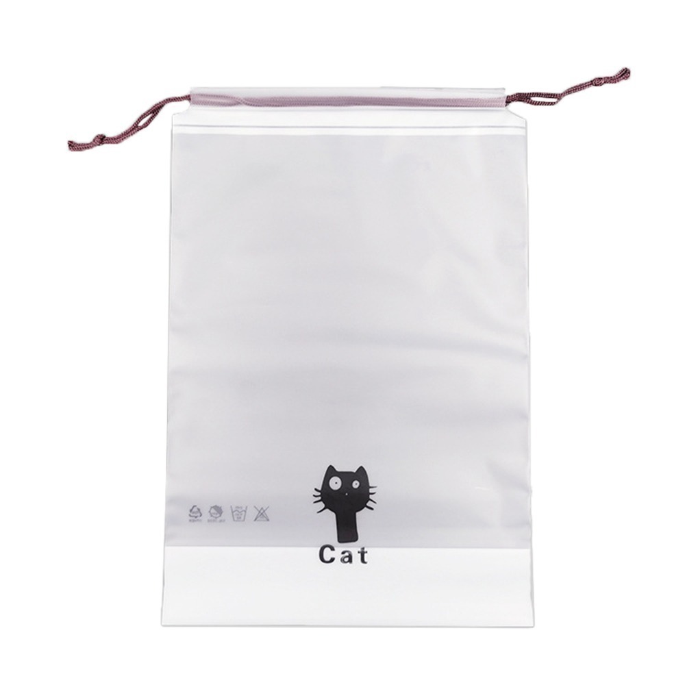 卡通束口袋 磨砂束口袋 透明束口袋 旅行束口袋 防水 防塵 旅行 磨砂 透明 收納袋 束口袋-細節圖2