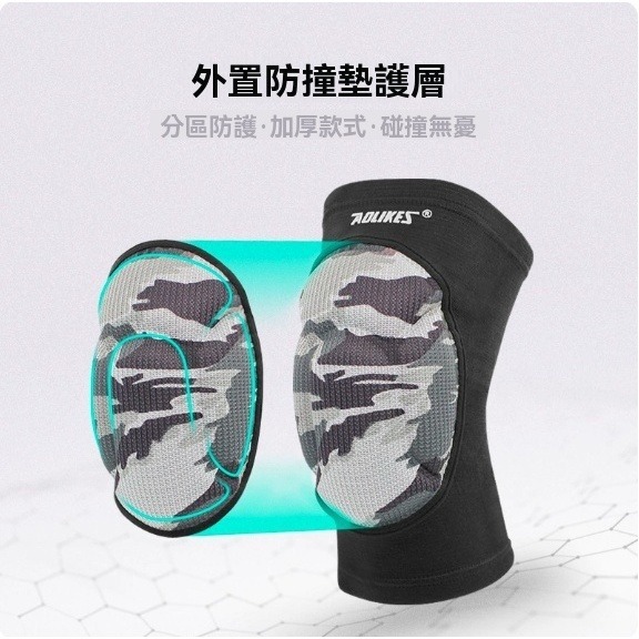 【艾立克愛運動】護膝 加厚海綿護膝 厚運動護膝 護具 AOLIKES 0217 正公司貨 舞蹈護膝 透氣護膝 海綿護膝-細節圖3