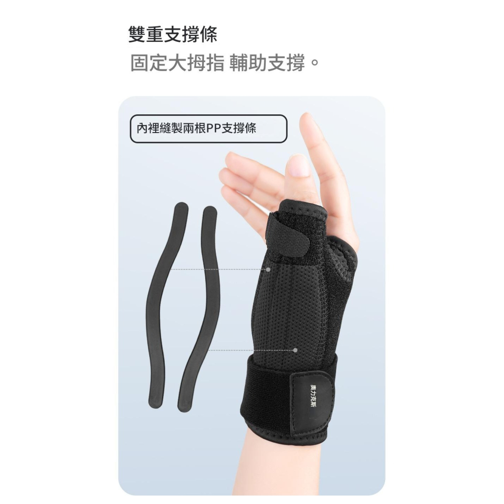 【艾立克愛運動】護指 大拇指 半指  固定支具 支撑透氣  AOLIKES 護腕 1681 護拇指腱鞘 護腕 附發票-細節圖6
