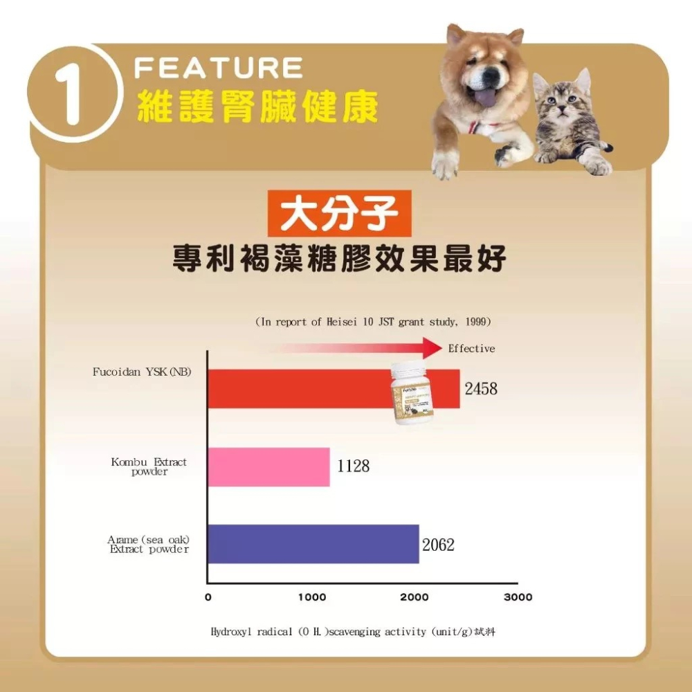 蓓百優 腎臟 保健粉 40g 腎臟權威 狗 貓 專用 專利褐藻醣膠×專利腎臟益生菌×南瓜籽 寵物保健 狗狗腎臟-細節圖7