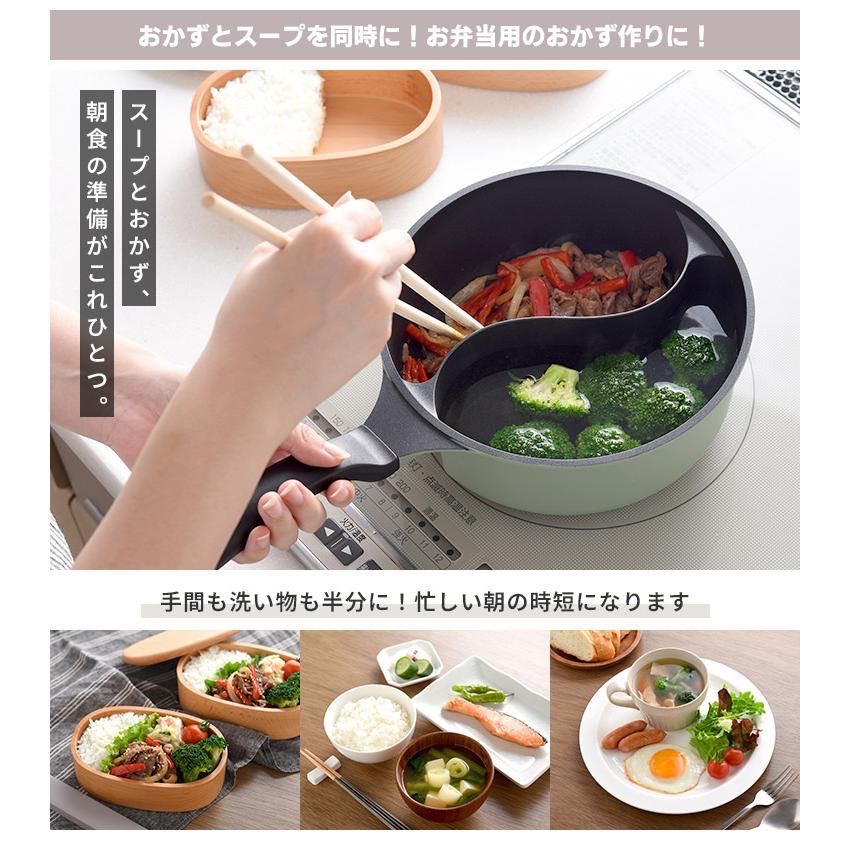 雙隔設計單手鍋 20cm 附玻璃鍋蓋　-細節圖3