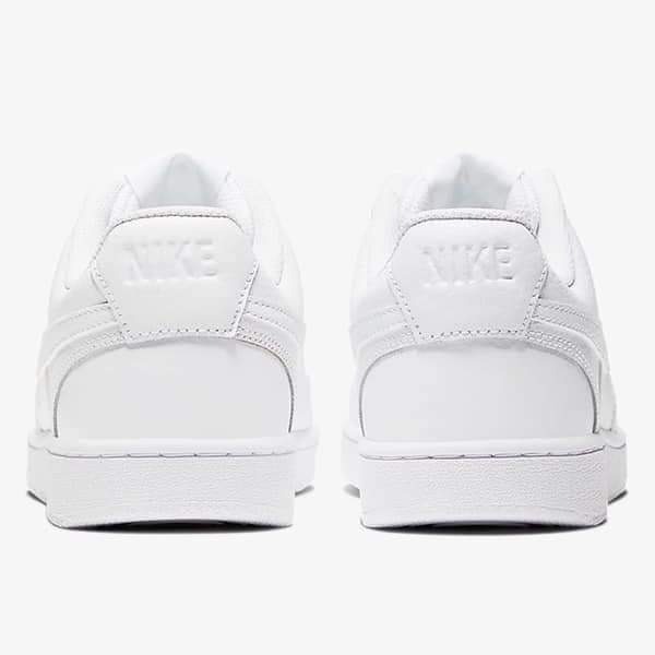 女款 Nike Court Vision Low 白色 復古 皮革 休閒運動鞋-細節圖6