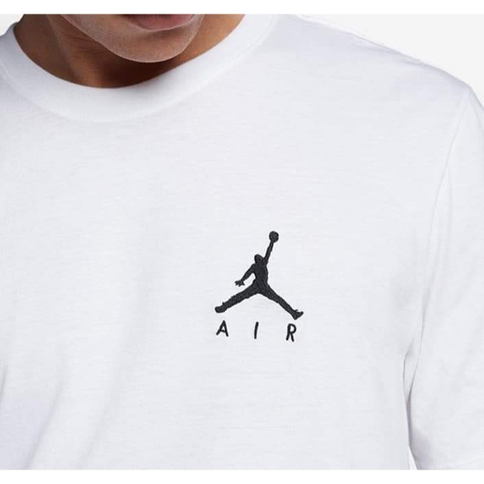 男子 Jordan Jumpman Short-Sleeve 刺繡Logo 棉質 短袖上衣 亞洲版型 白-細節圖4