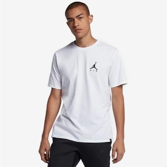 男子 Jordan Jumpman Short-Sleeve 刺繡Logo 棉質 短袖上衣 亞洲版型 白-細節圖5