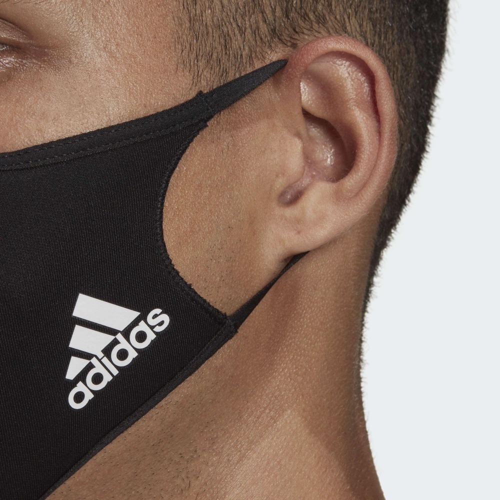 男女 ADIDAS 經典元素口罩 三入組 定價590-細節圖5