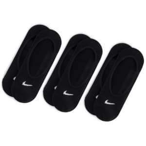 NIKE W NK EVRY LTWT FOOT 三雙一組 黑色 輕薄 船型襪 隱形襪