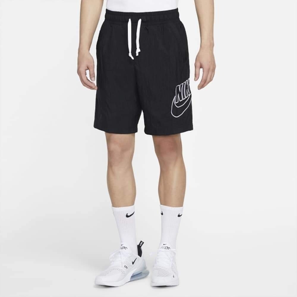 男子NIKE AS M NSW SPE WVN SHORT ALUMNI 黑色 內裡網布 休閒短褲-細節圖2