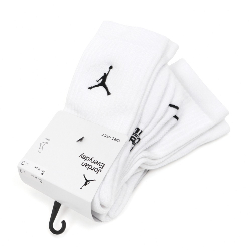 三入組 休閒中筒襪 Nike Jordan Everyday 白 刺繡 喬丹 飛人 DX9632-100