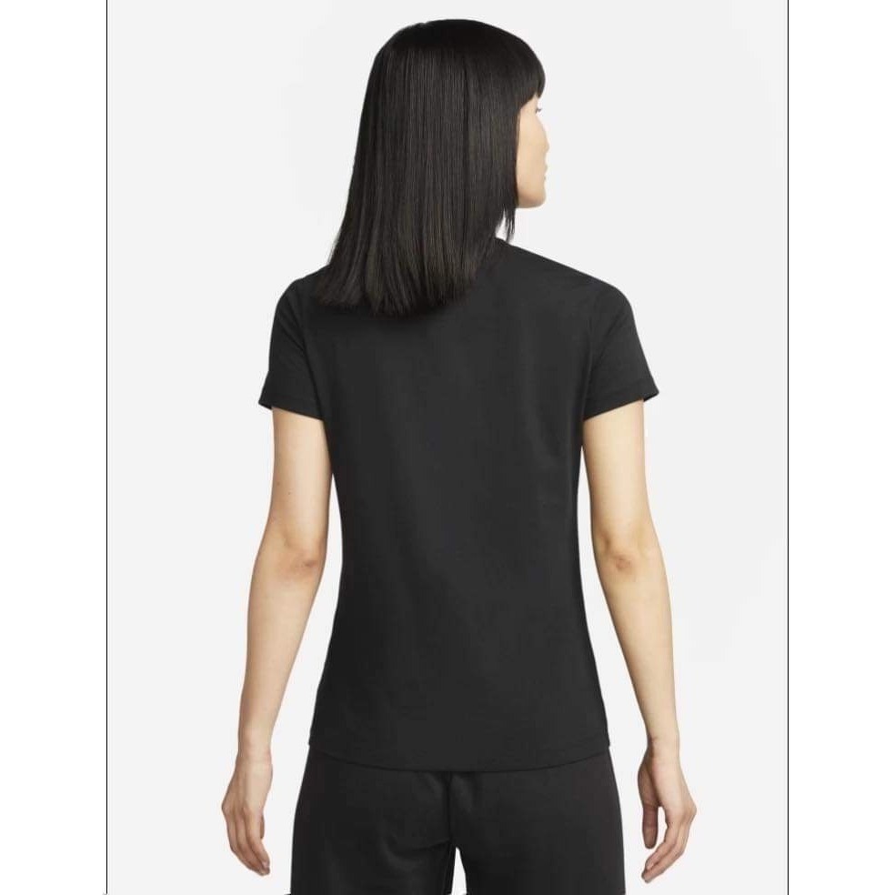 女子 NIKE AS W NSW TEE ESSNTL 基本款 短棉T 黑-細節圖2