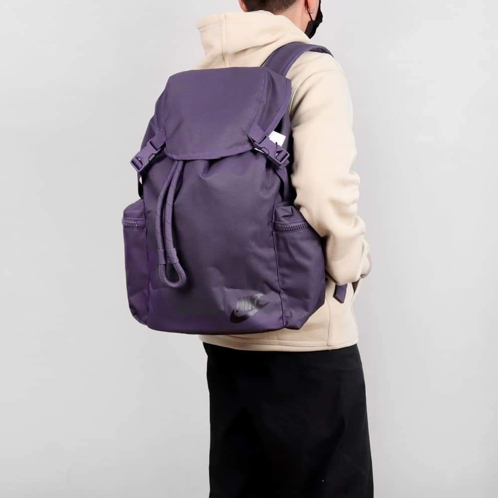 NIKE Heritage Backpack 雙肩 束口 後背包 紫色-細節圖7