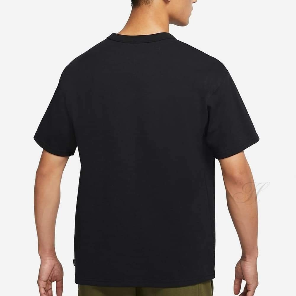 男子 NIKE AS M NSW PREM ESSNTL SUST TEE 黑色 高磅數 刺繡LOGO 棉質 短袖上衣-細節圖10