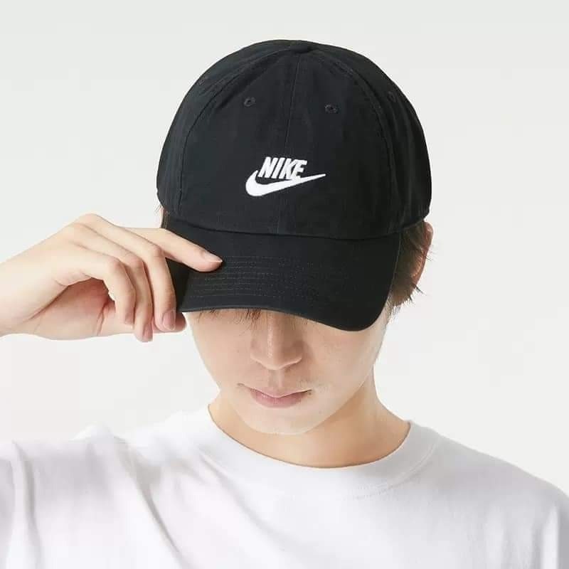 男女款 NIKE CLUB CAP 刺繡LOGO 可調式 棒球帽 運動帽 遮陽帽 老帽 黑-細節圖4